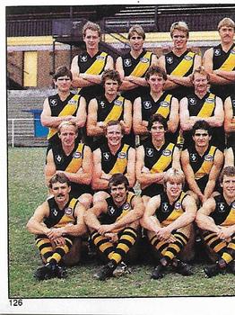 1984 Scanlens VFL Stickers #126 Richmond Tigers Team Front